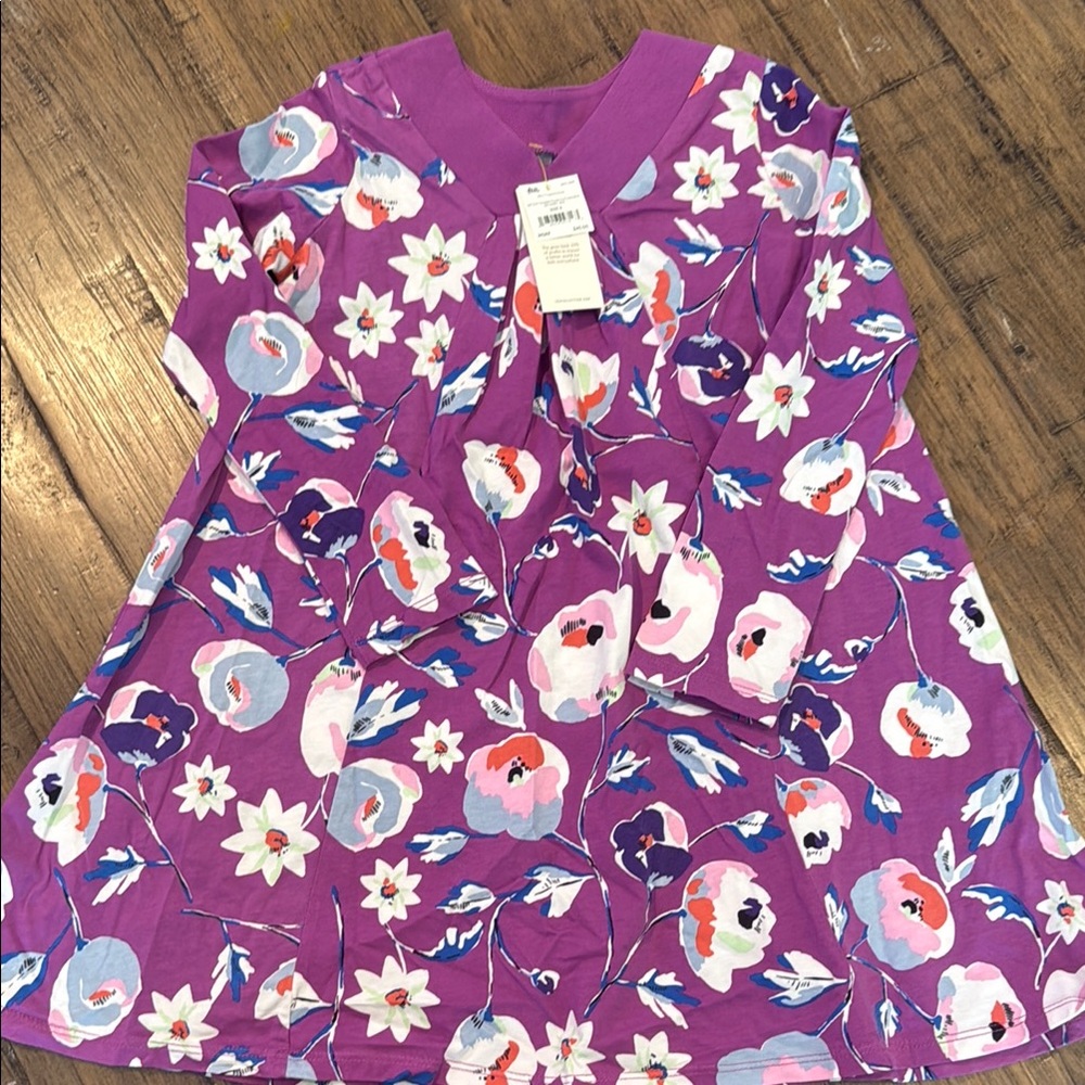 Tea Collection Purple Floral Kids Dress